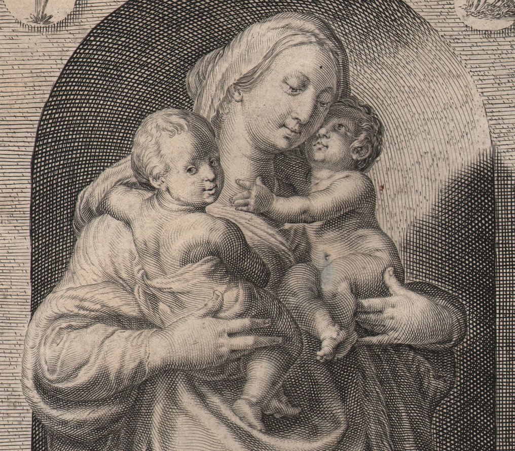 Jacob Matham ( 1571 - 1631) - Charity - Hendrick Goltzius Invent #3.2