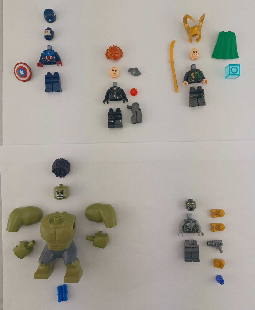 LEGO - Marvel - sh0967-Giant Hulk / sh0968-Loki / sh0922-Black Widow / sh0852-Captain America / sh0730-Chitauri #1.0