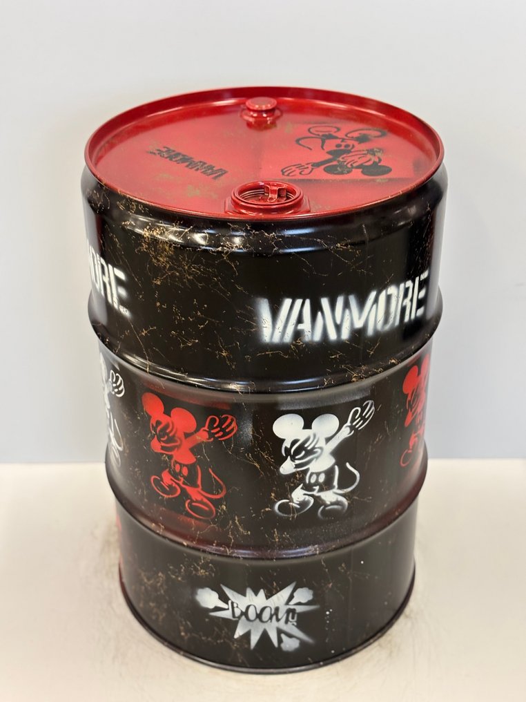 Rob VanMore - Sculpture, Barrel Mickey Dab! - 60 cm - Steel #4.3