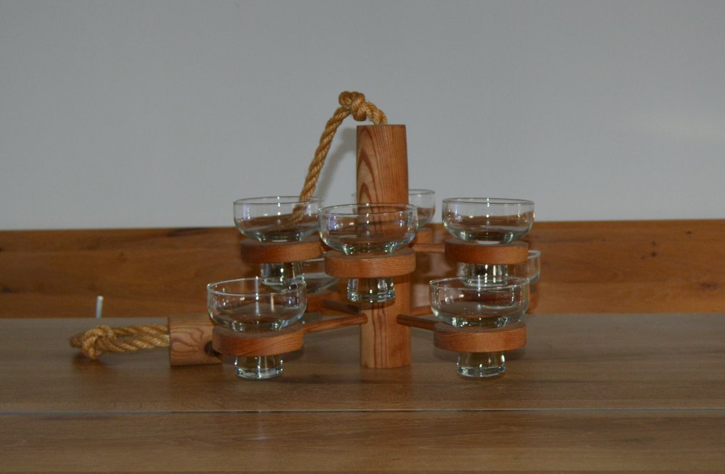 Κηροπήγιο Chamberstick - Ξύλο & Γυαλί #1.0