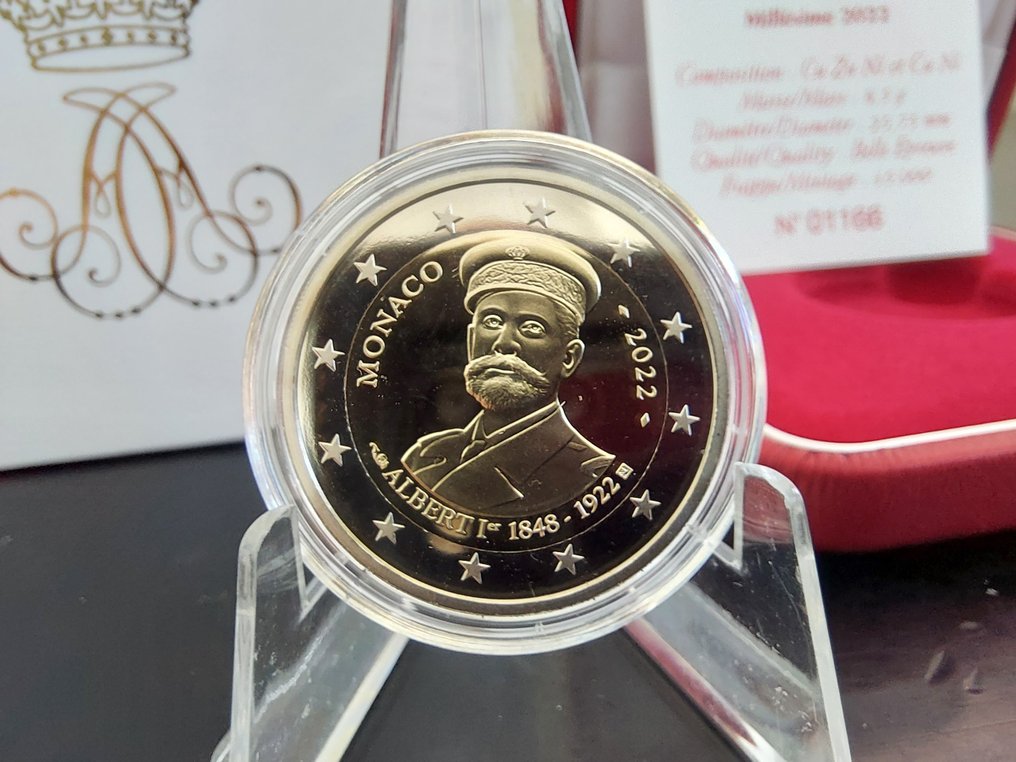 Monaco. 2 Euro 2022 "Albert Ier" Proof  (Nincs minimálár) #2.1