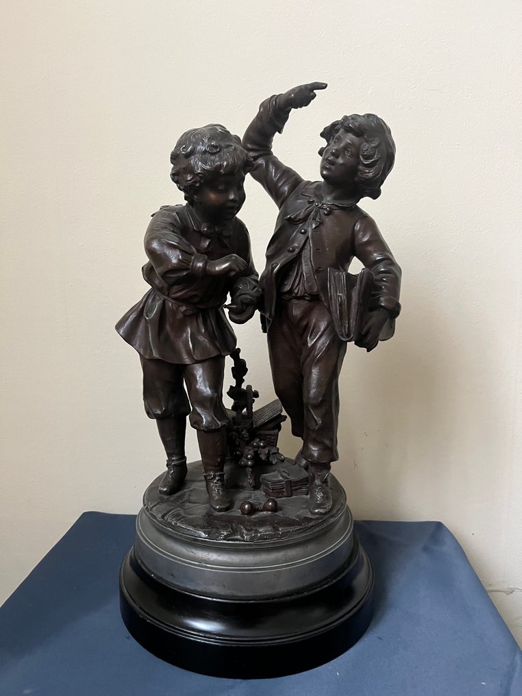 小塑像 - Schoolkinderen - 粗鋅 #1.0
