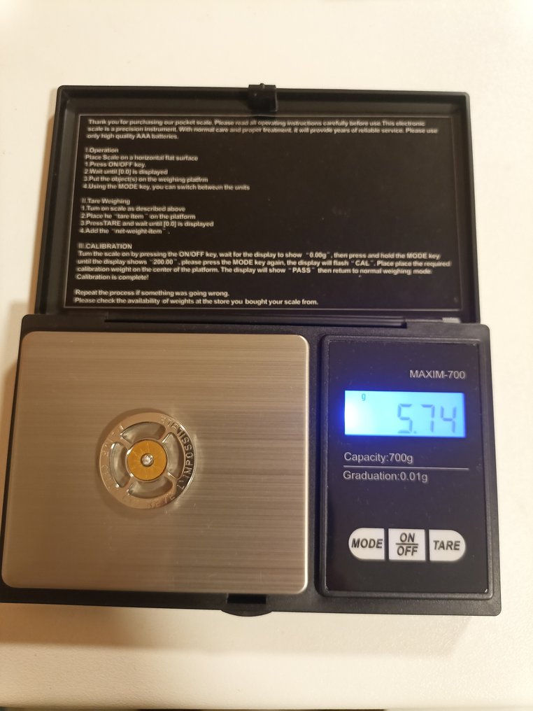 Sans prix de réserve - Pendentif en forme de médaillon - 18 carats Or jaune, Acier - Pendentif Rebecca #4.3