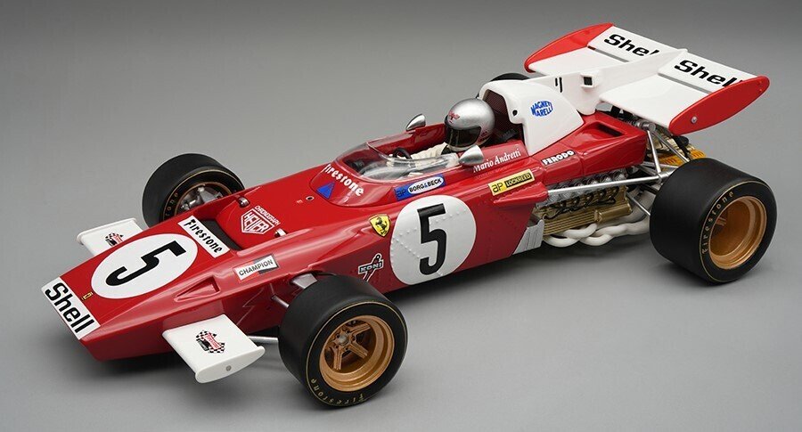 Tecnomodel 1:18 - Modellino di auto da corsa - Ferrari 312 B2 F1 GP Germany 1971 Mario Andretti w/pilot - TMD18-315A #1.0