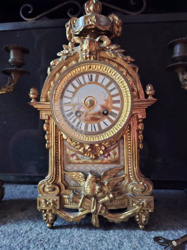 Pendulum clock -   Alloy - 1850-1900 - Louis XIV style clock #4.3