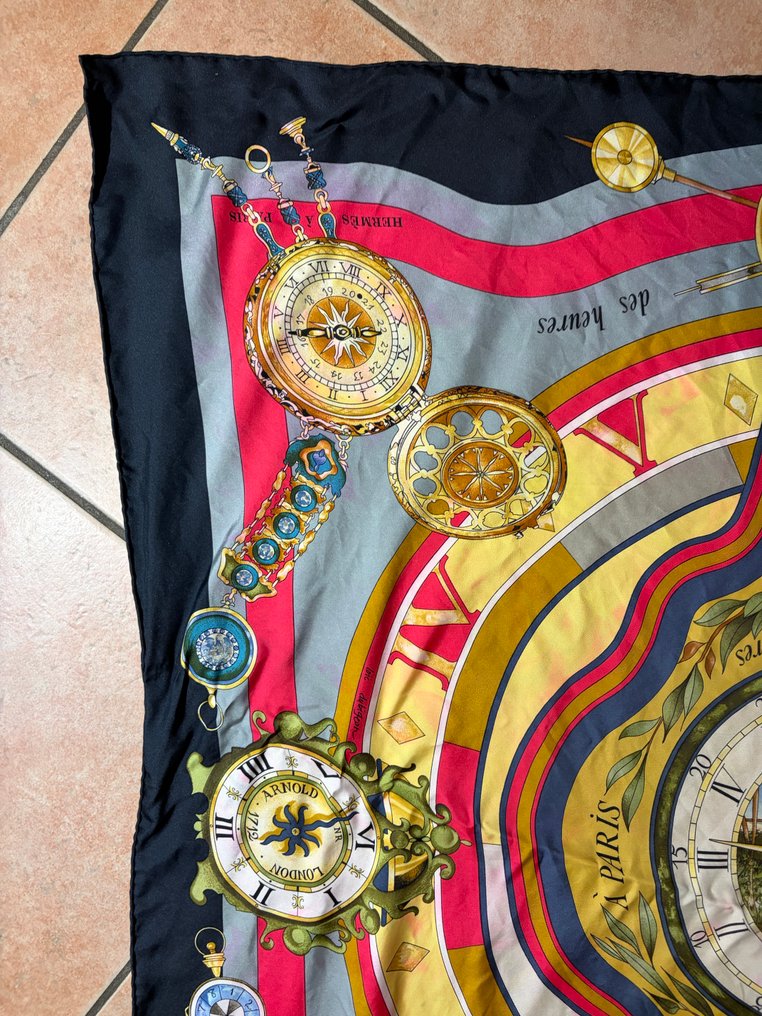 Hermès - La Ronde Des Heures - 印图开司米围巾 #4.3