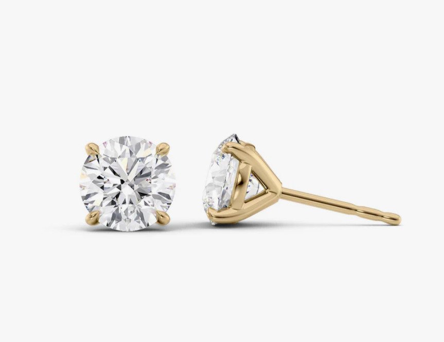 Καρφωτά σκουλαρίκια - 14 καράτια Κίτρινο χρυσό - 1.80ct. tw. Διαμάντι (Φυσικό) - Διαμάντι #1.0