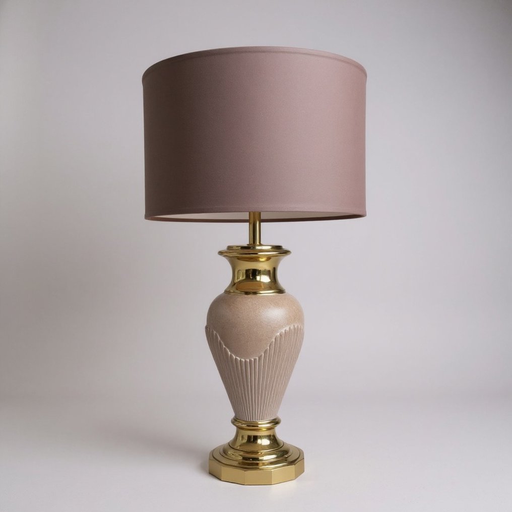 Attr. to Kullmann - Lampa stołowa - Elegancka lampa w stylu art deco z motywem muszli. - Mosiądz, Metal #3.2