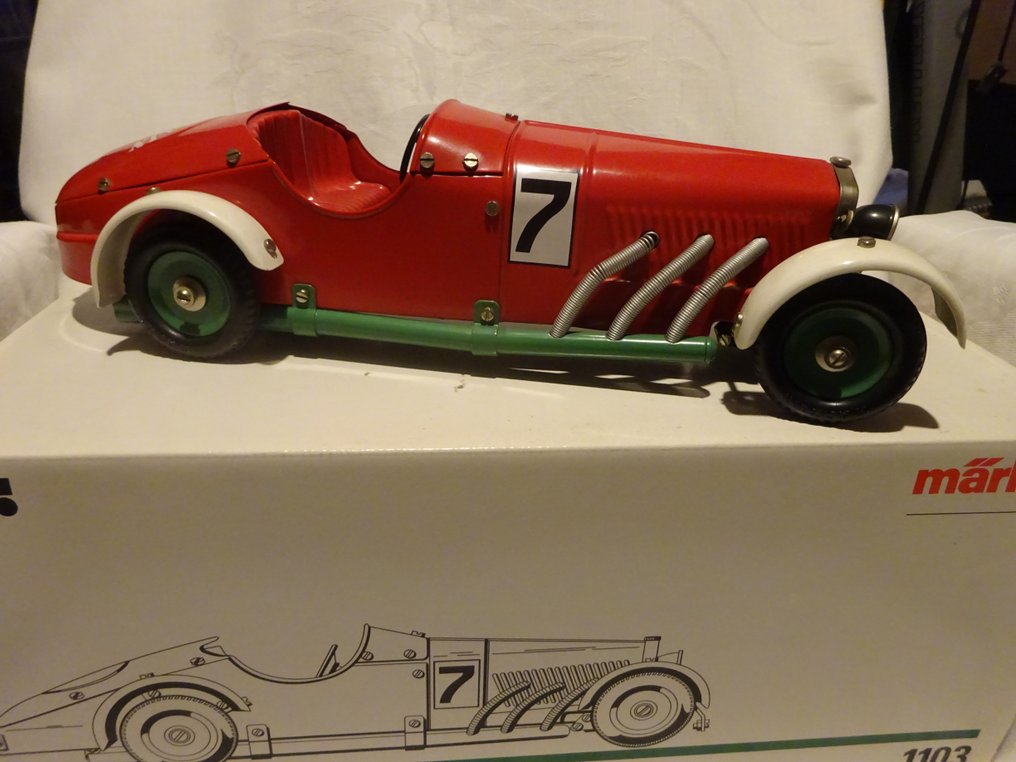 Märklin - 1103 奔驰 SSK 铁皮发条赛车,盒装 - 发条汽车 - 1950-1959 #1.0