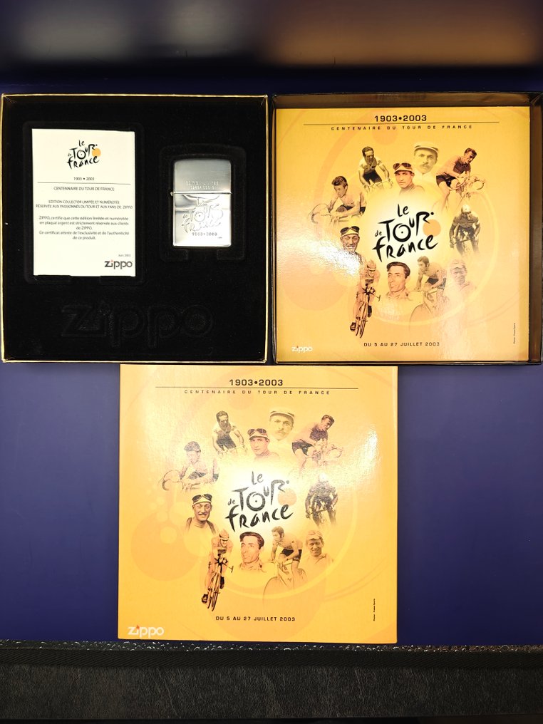Zippo - Tour de France 1903-2003 - Accendino - Piattino d'argento #1.0