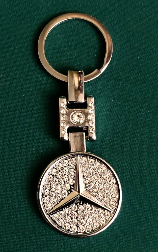 Other brand - A, silver  filled and Swarovski brilliants , MERCEDES BENZ , outstanding keyring , with Mercedes - Brelok do kluczy #3.2
