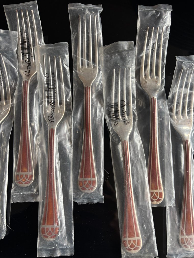 Christofle - Fork (9) - Talisman forks 20.5 cm - Silverplated #3.2