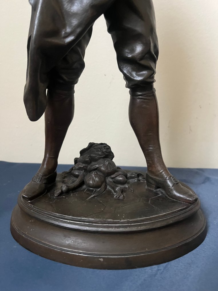 Clément Leopold Steiner (1853-1899) - Sculpture, chef kok - 40 cm - Spelter #4.3