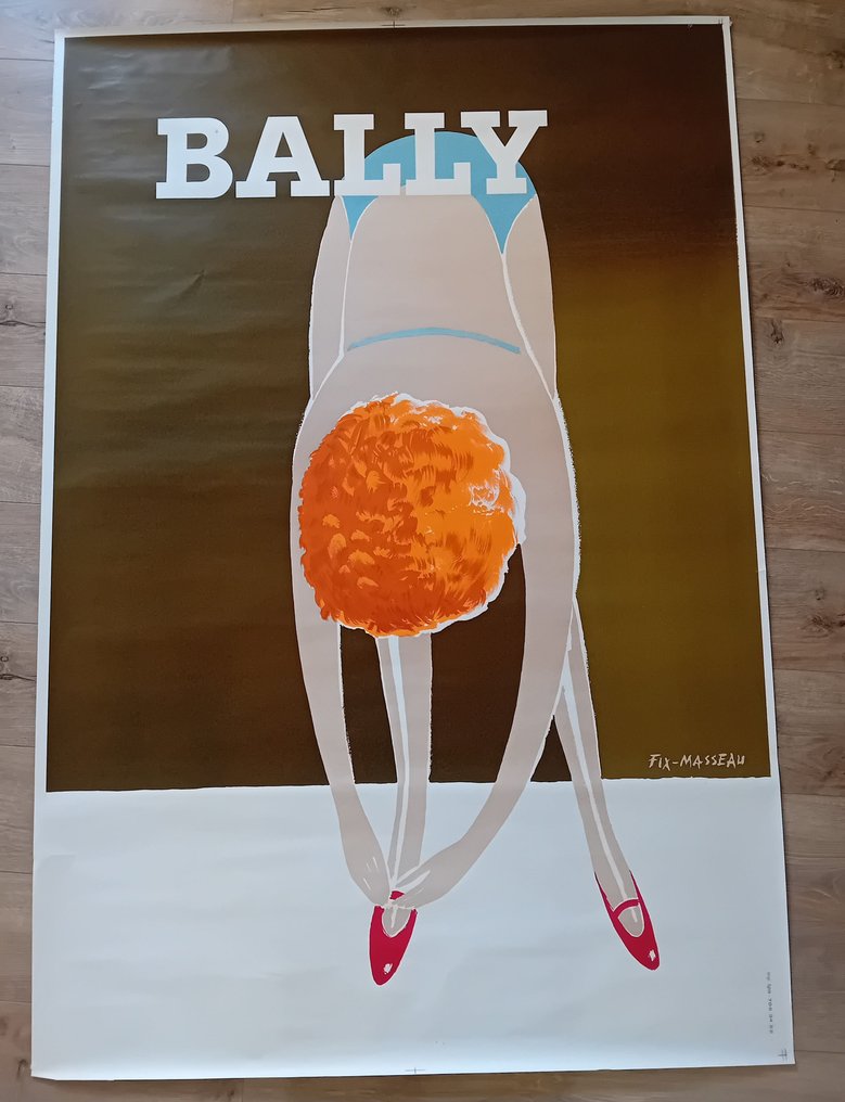Pierre Fix-Masseau - AFFICHE BALLY GRAND FORMAT 177 X 120CM - Δεκαετία του 1970 #4.3