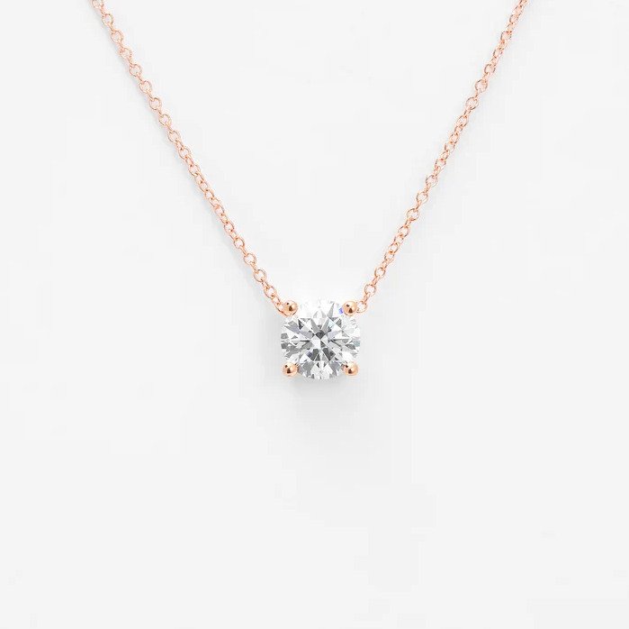 墜飾 - 14 克拉 玫瑰金 - 1.50ct. tw. 鉆石 (天然) #4.3