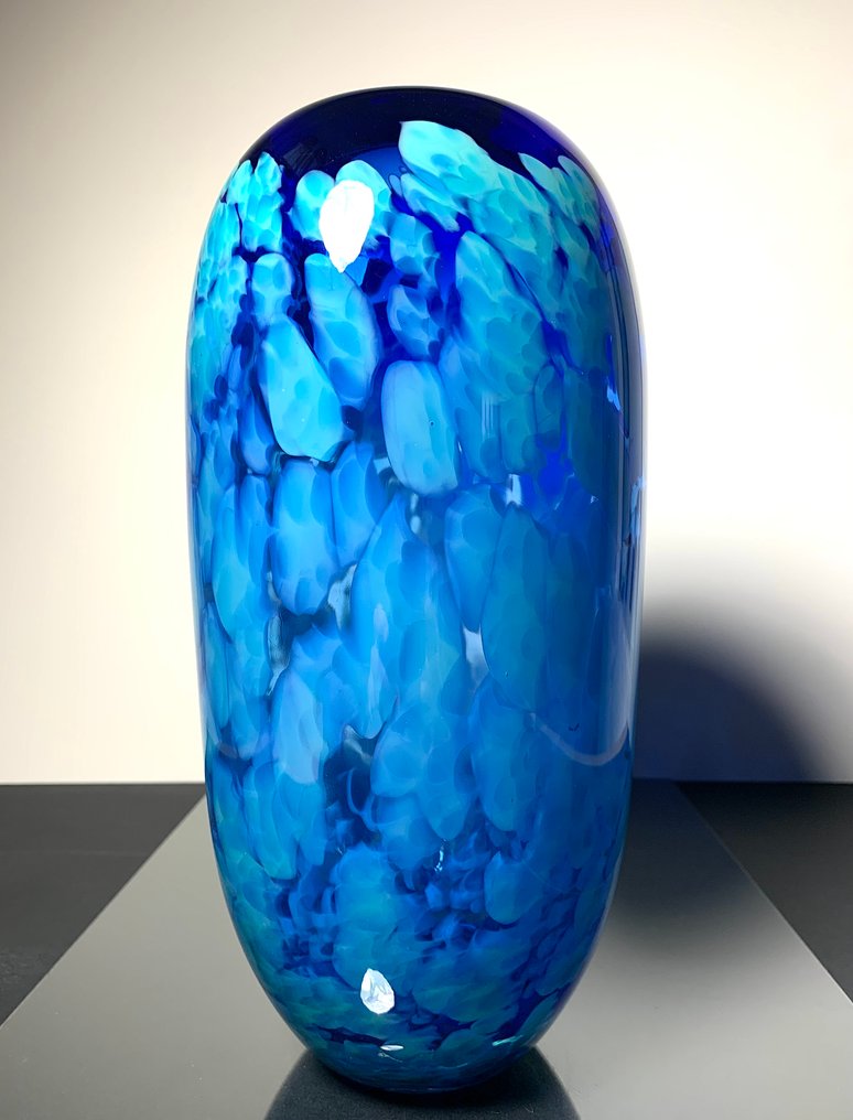 Maxence Parot - Βάζο -  Βάζο μοναδικό χρώμα και opalines 30cm  - Γυαλί #1.0