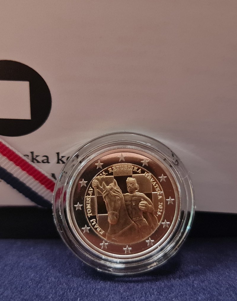 Kroatië. 2 Euro 2025 "King Tomislav" (2 coins) Proof (Zonder minimumprijs) #1.0