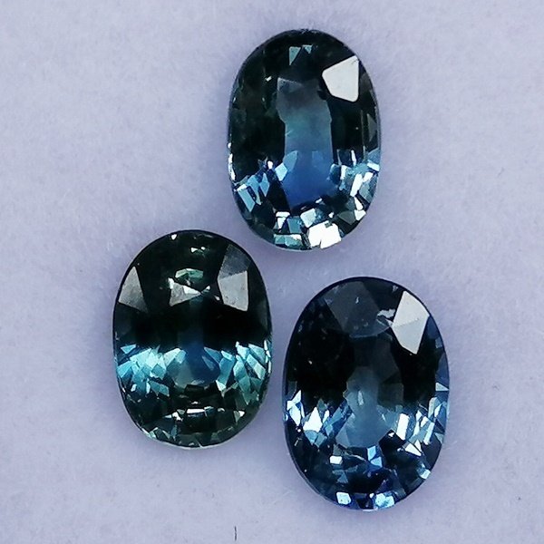 3 pcs 蓝宝石 - 2.17 ct - 西班牙宝石学院(IGE) - 双色 #3.2