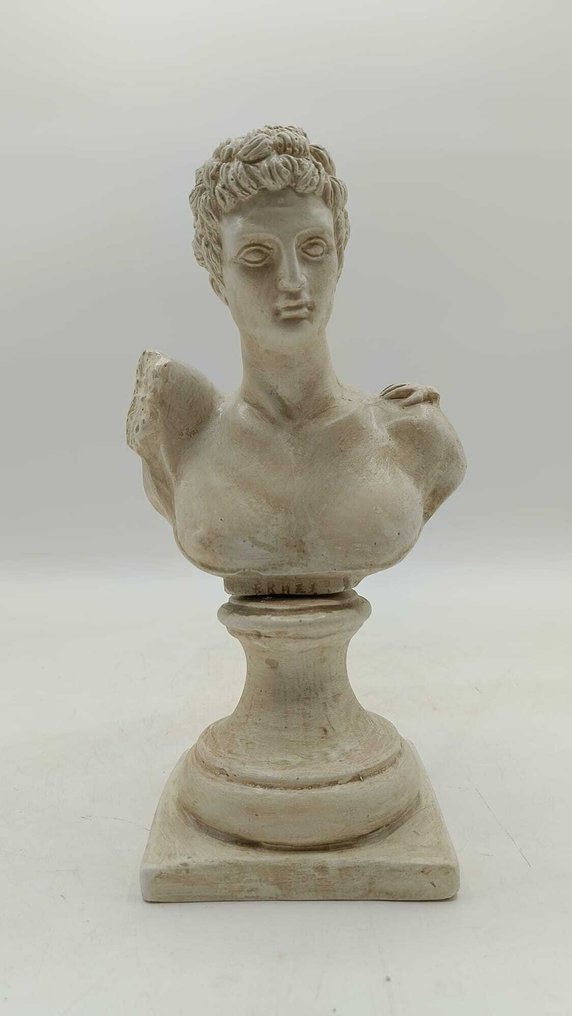 Sculpture, Busto di Hermes - 27 cm - marble dust #1.0