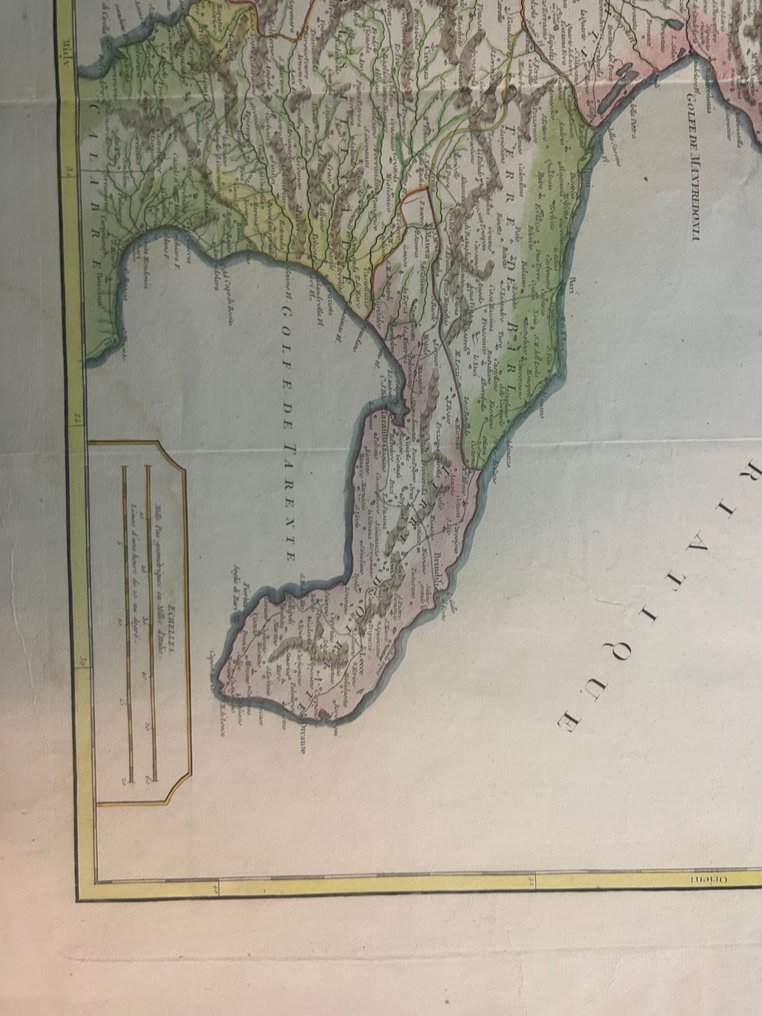 意大利 - 阿布鲁佐 • 莫利塞 • 卡皮塔纳塔/加尔加诺 • 南部拉齐奥部分 • 均为坎帕尼亚部分; Robert de Vaugondy - “Partie Septentrionale du Royaume de Naples.” - 1751-1760 #2.1