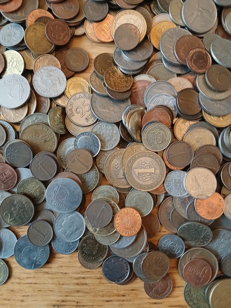 Mundo. Ruim 9 kg wereldmunten. (Sem preço de reserva) #2.1