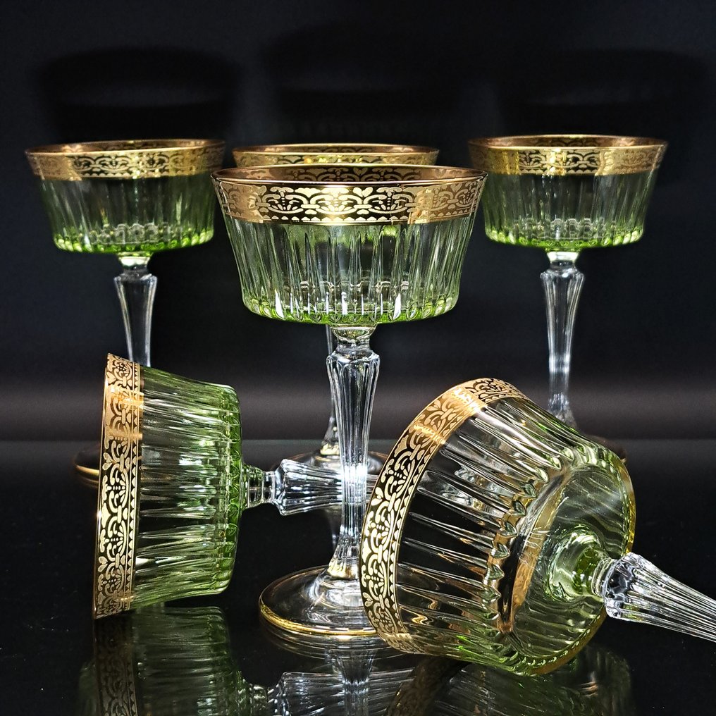 Artemisia - Κολονάτο ποτήρι σαμπάνιας (6) - Κρύσταλλο, χρυσό 24 καρατίων #1.0