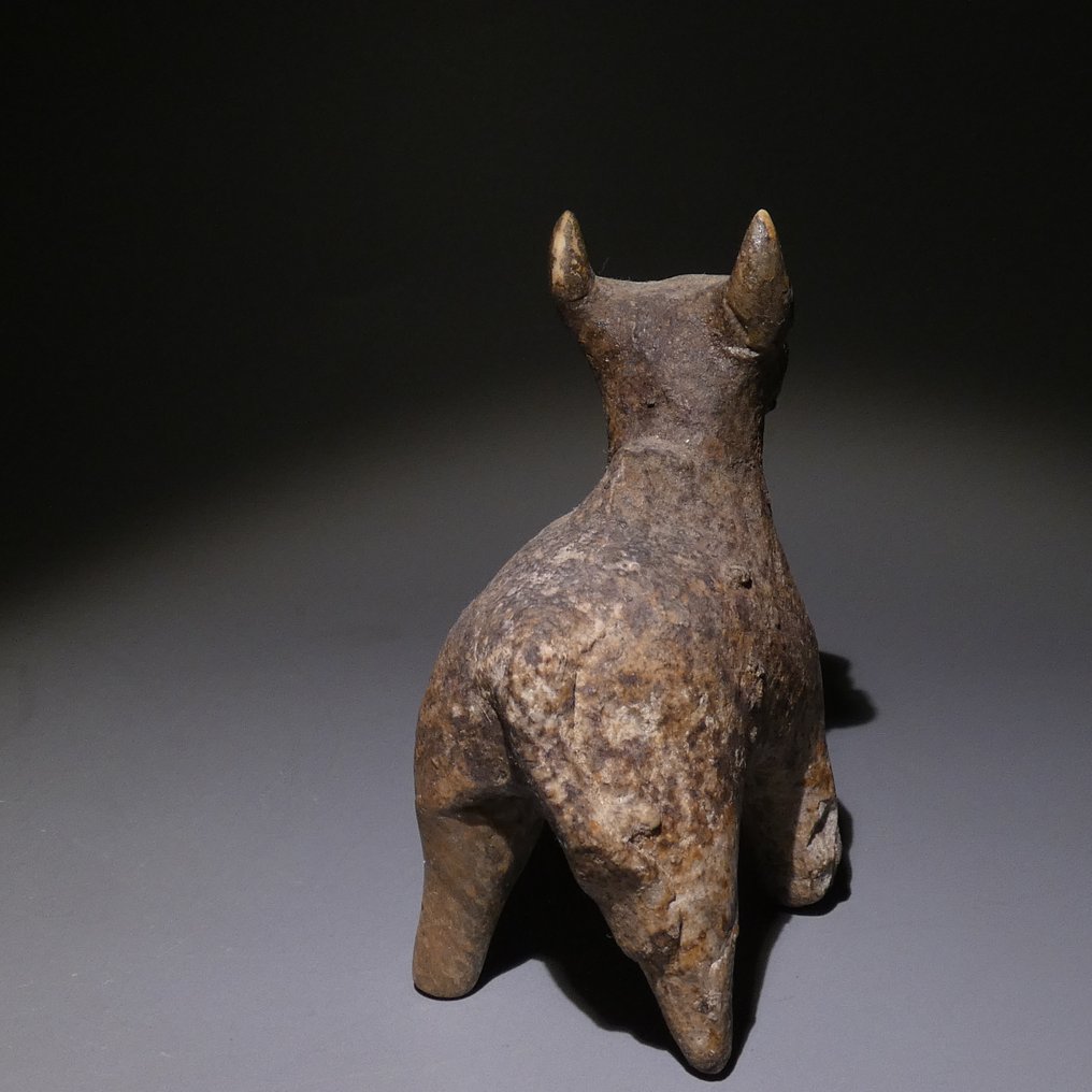 索不达米亚 Terracotta 公牛雕像。7厘米高。公元前2000年至公元前1000年。 #4.3