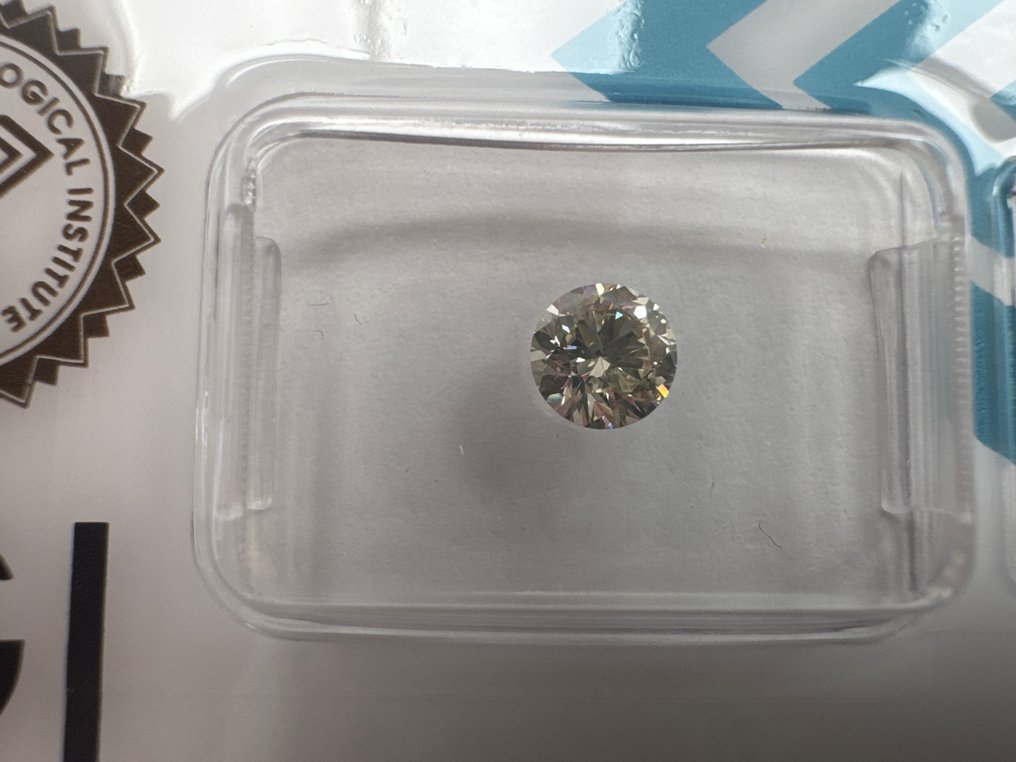 Nincs minimálár - 1 pcs Gyémánt  (Természetes)  - 0.51 ct - Kerek - SI1 - Nemzetközi Gemmológiai Intézet (IGI) - Q-R #1.0