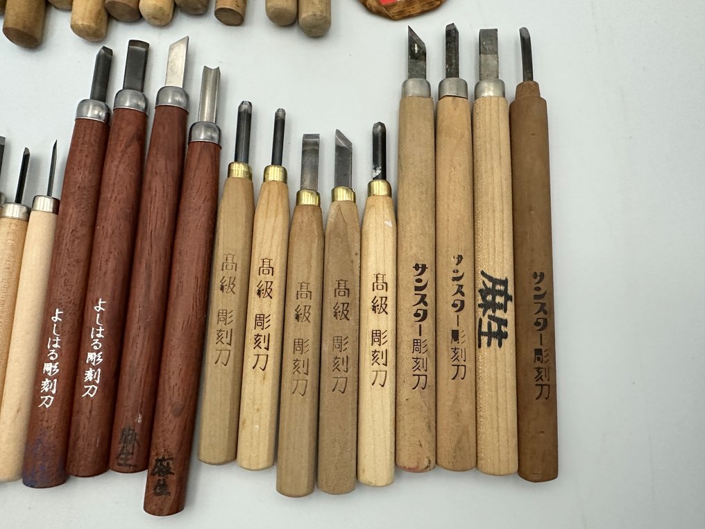 Σκάλισμα, Japanese carving knives, multiple items for sale 彫刻刀 - 18 cm - Σίδερο #4.3