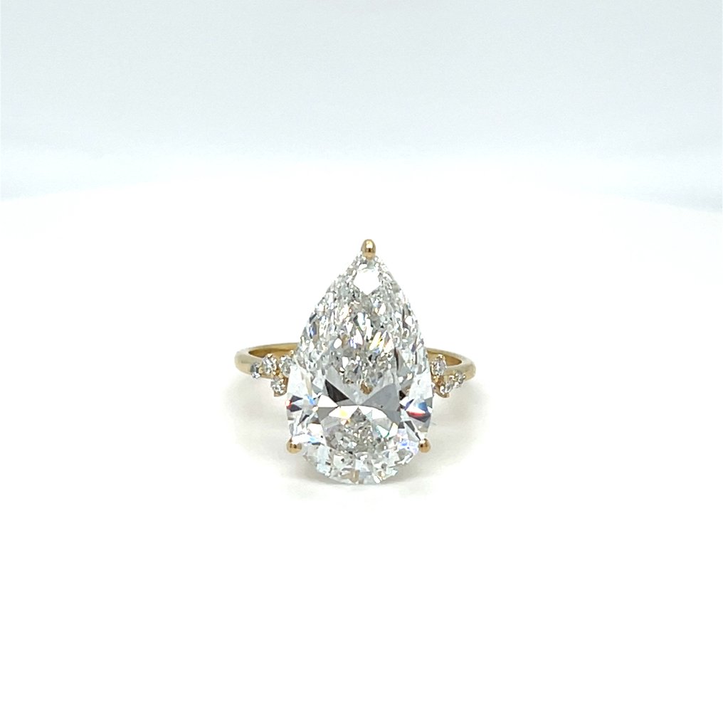 戒指 - 14 克拉 黃金 - 8.23ct. tw. 鉆石 (實驗室培育) - 鉆石 #1.0