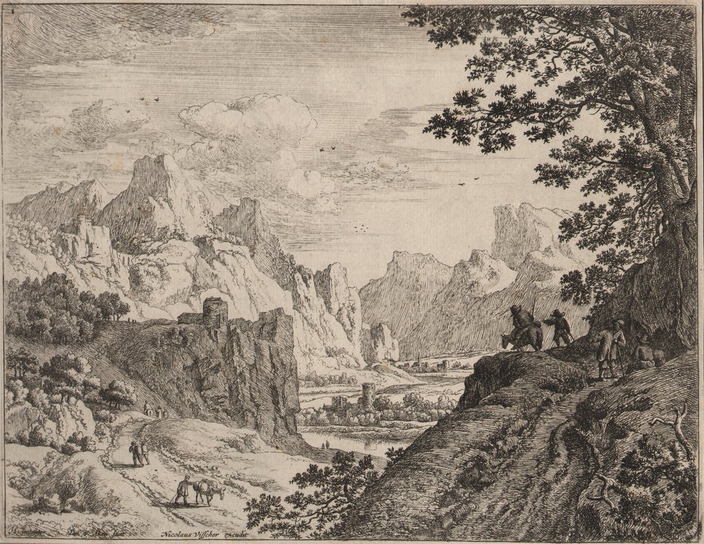 Jan van Aken (1614-1661) - Views of the Rhine valley - complete series #2.1