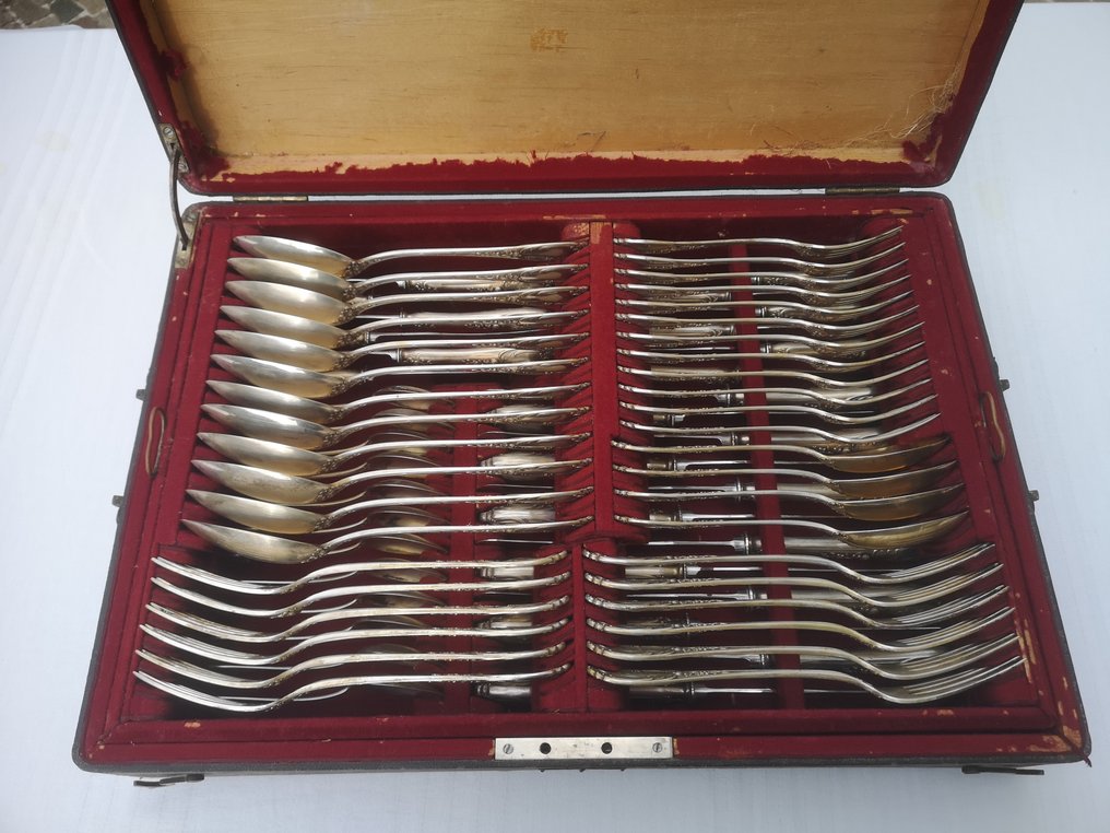 Leonhardt & Fliegel - Set de 12 tacâmuri (76) - .800 argint #4.3