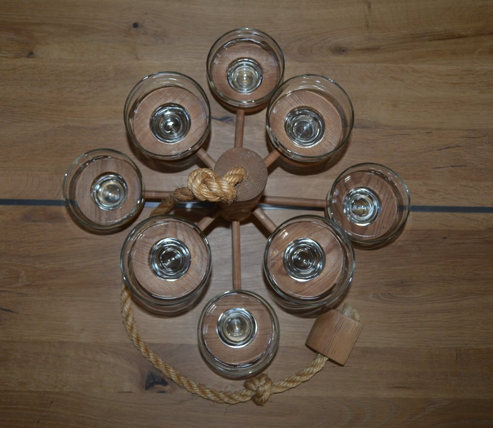 Κηροπήγιο Chamberstick - Ξύλο & Γυαλί #3.2