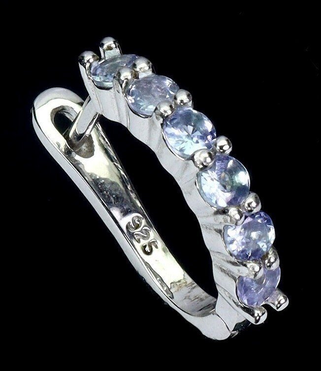 Senza prezzo di riserva - Orecchini Argento Tanzanite #1.0