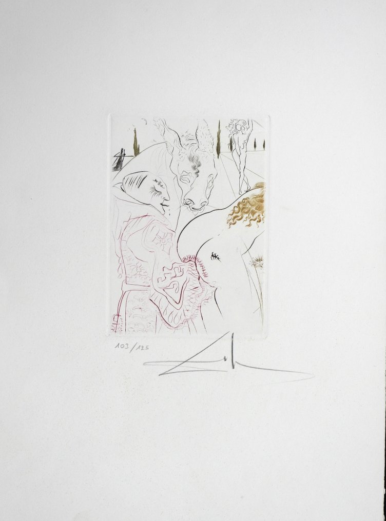 Salvador Dali (1904-1989) - Le Decameron - La Jument Du Compère Pierre #2.1