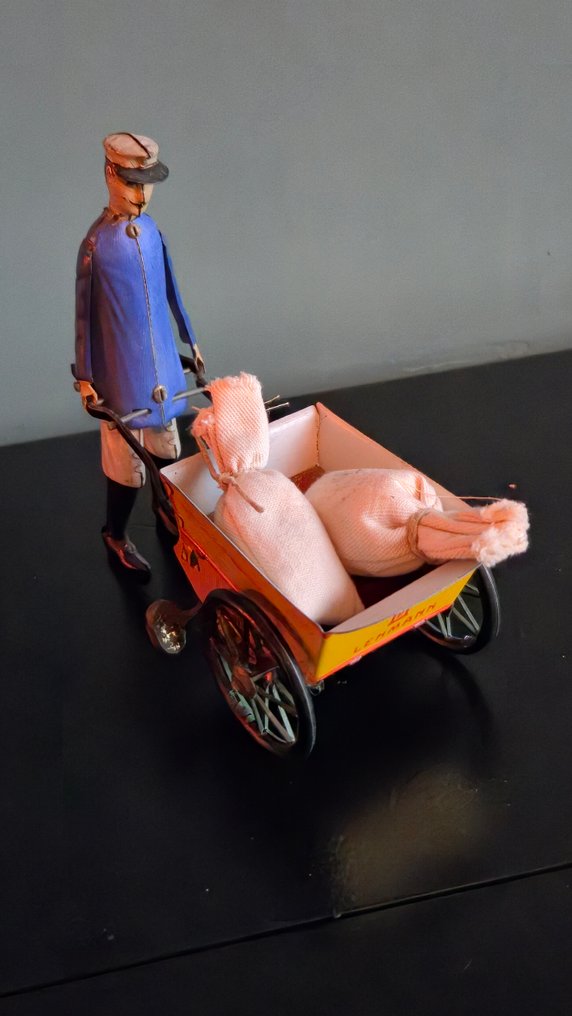 Lehmann - 锡制玩具 - EPL 560 Tap Tap - Man Pushing Cart, Unboxed - 1900-1910 - 德国 #1.0