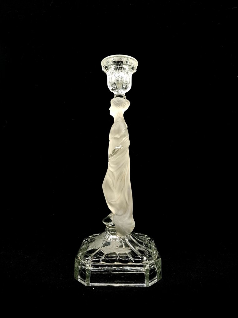 Vallerysthal - Gyertyatartó (2) - Üveg - Aláírt #4.3