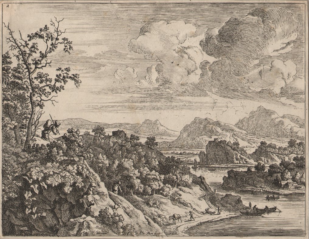 Jan van Aken (1614-1661) - Views of the Rhine valley - complete series #3.2