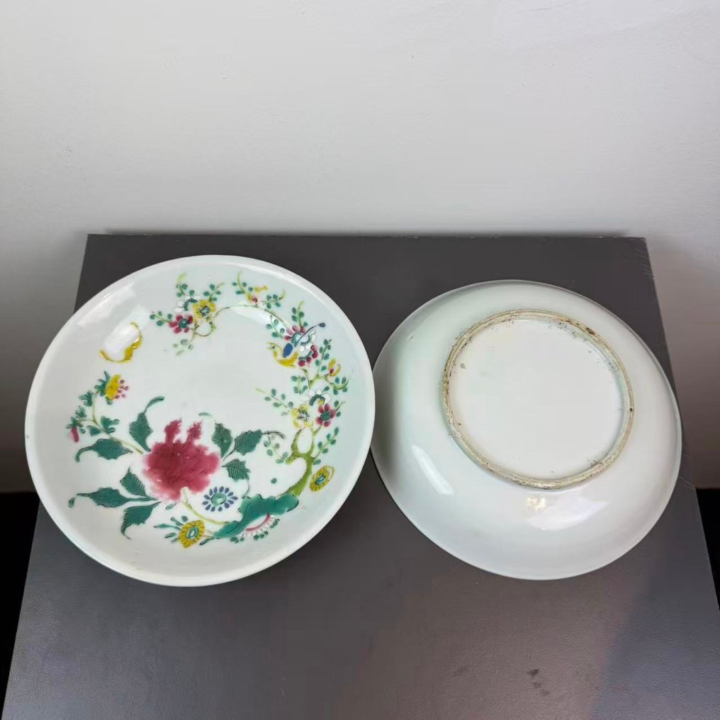 一件中国粉彩鸟花瓷盘 - 瓷器 - 20世紀 #3.2