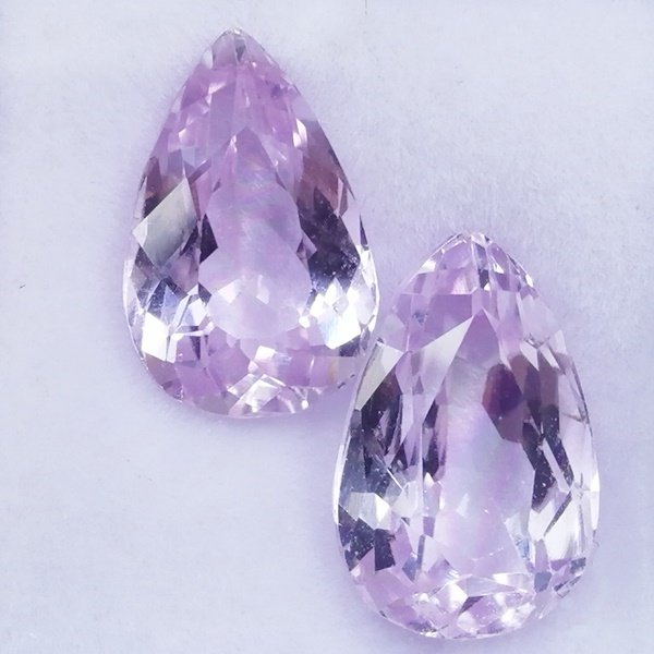 2 pcs  Rosa Kunzitt  - 8.99 ct - Instituto Gemólogico Español (IGE) #3.2