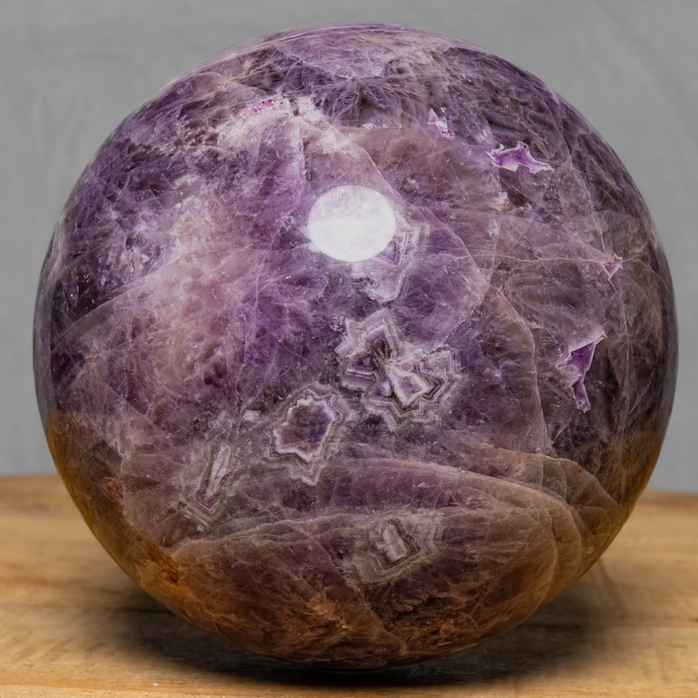 Ametista Sfera di ametista lucidata di alta qualità - Altezza: 16.6 cm - Larghezza: 16.6 cm- 6308 g #4.3