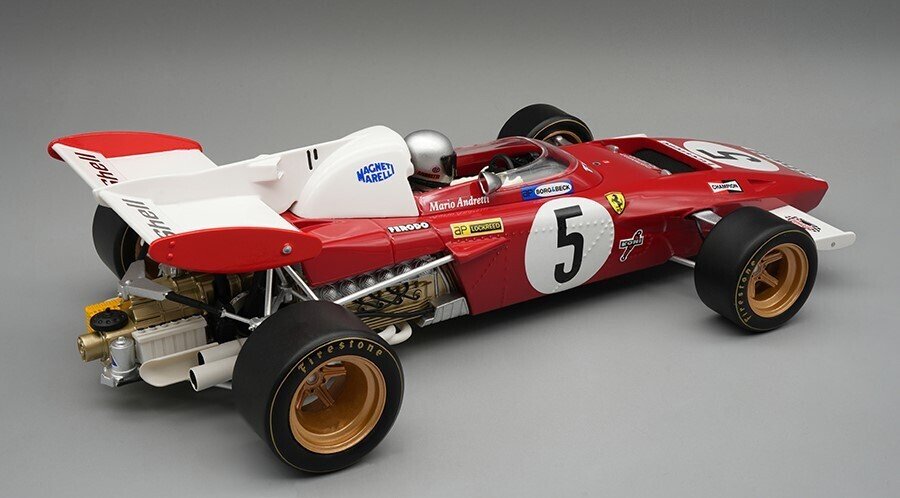 Tecnomodel 1:18 - Modellino di auto da corsa - Ferrari 312 B2 F1 GP Germany 1971 Mario Andretti w/pilot - TMD18-315A #1.0