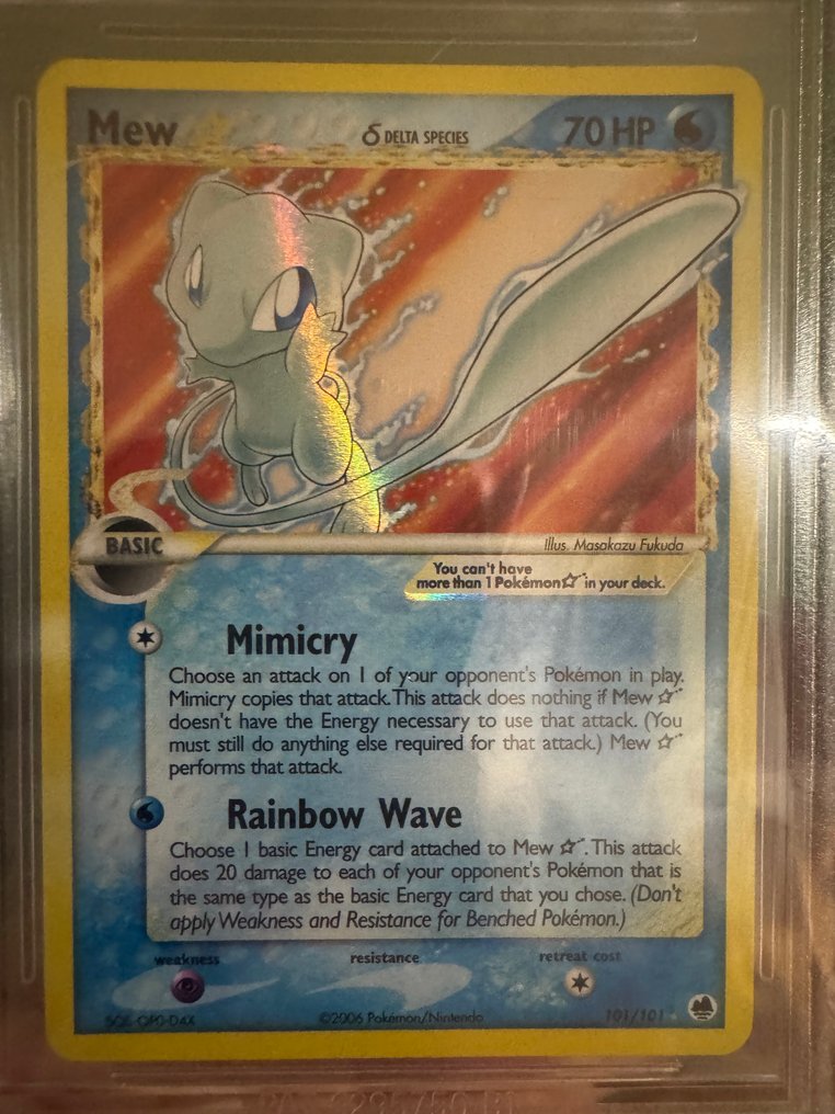 Pokémon - 1 Graded card - Mew #101 Foil - Beckett 8 - EX - EX Dragon Frontiers #2.1