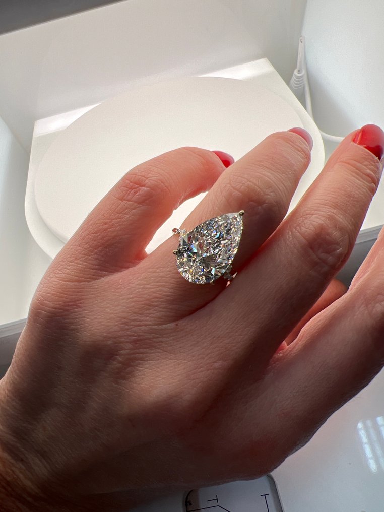 戒指 - 14 克拉 黃金 - 8.23ct. tw. 鉆石 (實驗室培育) - 鉆石 #3.2