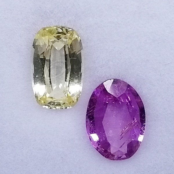 2 pcs  Sárga, Rózsaszín Zafír  - 1.59 ct - Instituto Gemólogico Español (IGE) #2.1