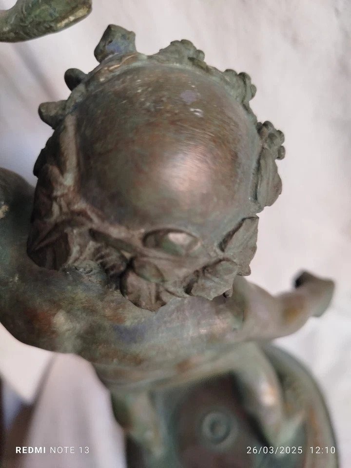 雕塑, Sileno con serpente - 37 cm - 黄铜色 #4.3