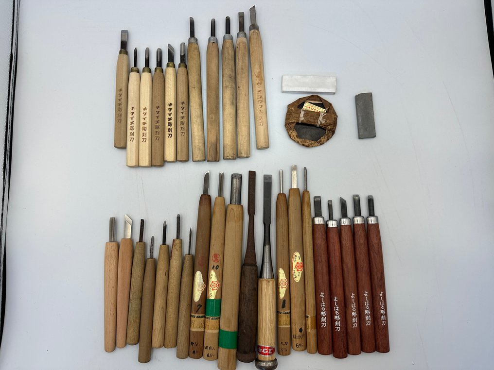 Σκάλισμα, Japanese carving knives, multiple items for sale 彫刻刀 - 18 cm - Σίδερο #1.0