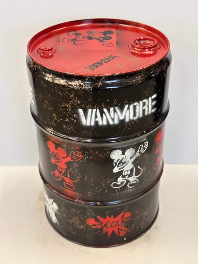 Rob VanMore - Sculpture, Barrel Mickey Dab! - 60 cm - Steel #3.2