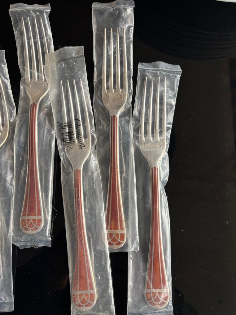 Christofle - Fork (9) - Talisman forks 20.5 cm - Silverplated #2.1