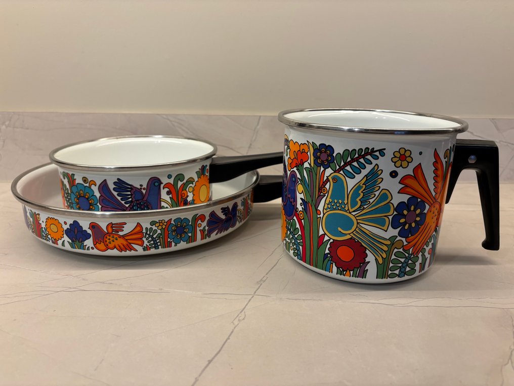 Villeroy & Boch - Christine Reuter - 平底鍋 (3) - Acapulco - 金屬, 瑪瑙 - 3个“Acapulco”故障。 #1.0